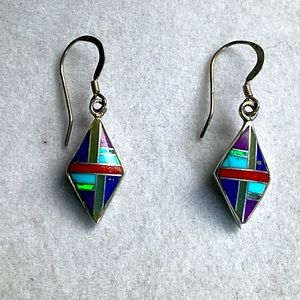 Zuni Southwestern Vintage SS Earrings